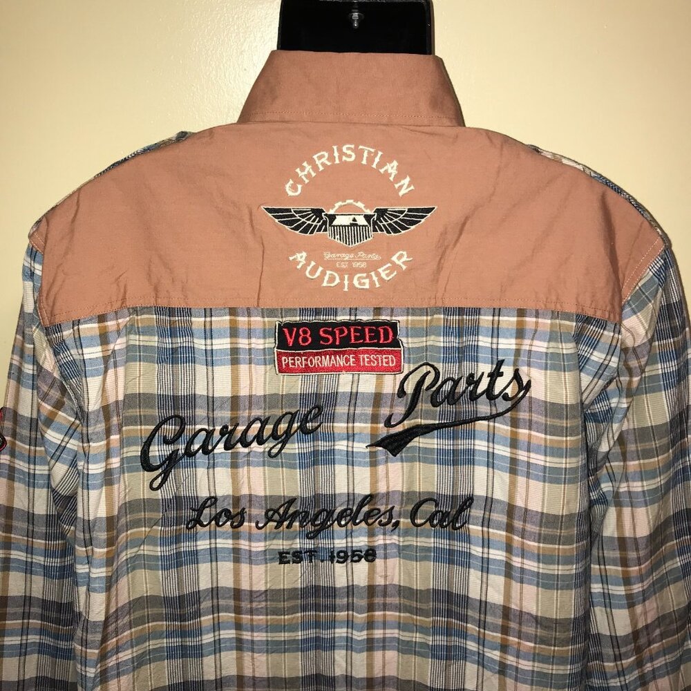 Men's Christian Audigier Pearl Snap Button Long Sleeve Western Shirt -Size: XL - Picture 7 of 16